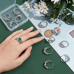 12 шт. 2-х стилевых регулируемых латунных кольцевых хвостовика KK-HY0001-87