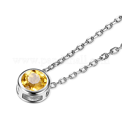 Ожерелье с подвеской из стерлингового серебра с родиевым покрытием и стразами TS-N396-CY