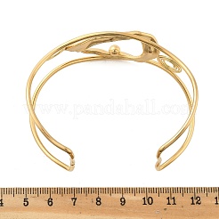 Браслеты-манжеты из нержавеющей стали 304 для женщин&nbsp;BJEW-Z091-05G-01