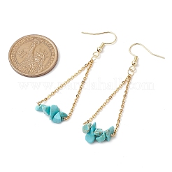 Серьги-подвески из нержавеющей стали 304 с синтетическими драгоценными камнями EJEW-JE06010-10