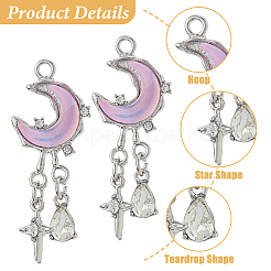 Подвески из сплава 8шт 4 цветов&nbsp;FIND-HS0002-06P