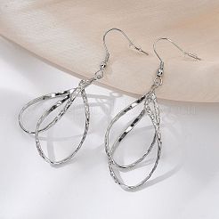 Серьги-подвески из нержавеющей стали 304 EJEW-L215-47P