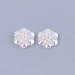 Cabochons en résine avec strass&nbsp;CRES-T012-04