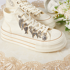 Подвески из сплава и брошь из английской булавки из сплава&nbsp;AJEW-SP0002-03A