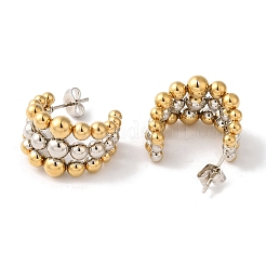 Ионное покрытие (ip) серьги-гвоздики из нержавеющей стали 304 для женщин EJEW-L287-040GP