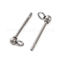 202 фурнитуры для сережек-гвоздиков из нержавеющей стали&nbsp;STAS-I324-01P-2mm