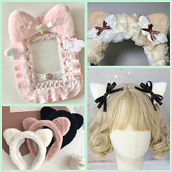 50 шт. 10-х цветные плюшевые кошачьи ушки&nbsp;FIND-SC0020-29