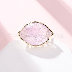 Кольца-манжеты из натурального аметиста с конским глазом RJEW-M076-04G-05