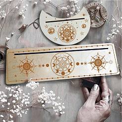 2 support de cartes en bois naturel de style 2 pour tarot&nbsp;DJEW-GF0001-33B