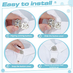 8 шт. запонки из латуни со стразами&nbsp;KK-ME0003-84S