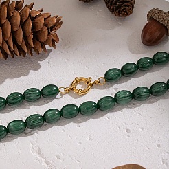 Ожерелья из овальных бусин из смолы осень-зима&nbsp;PI5034-1