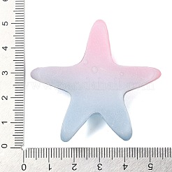 グラデーションカラー不透明樹脂デコデンカボション  ヒトデ  ショッキングピンク  50x50x13.5mm&nbsp;CRES-P036-01B-04