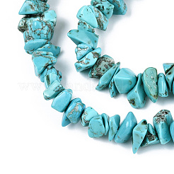 Синтетических нитей бирюзовые бусы G-N352-03