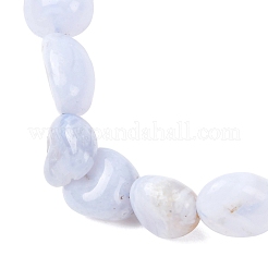 Натуральный голубой кружевной агат бисером стрейч браслеты BJEW-F414-02B-12