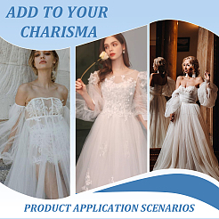 Съемные длинные сетчатые рукава из полиэстера AJEW-WH0270-354A