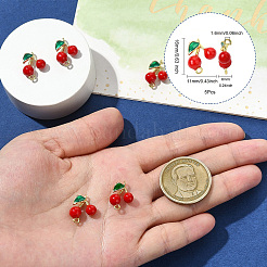 5 шт. латунные эмалевые соединители из огнеупорного кирпича KK-CJ0003-26A