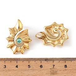 Boucles d'oreilles à tige en acier inoxydable 304 avec strass&nbsp;EJEW-Z173-05G