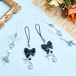 4 шт. 2 стиля ремешков для мобильных телефонов из акрила HJEW-HS00010