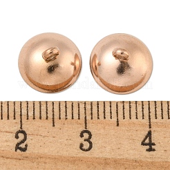 304ステンレススチールビーズキャップペンダントベイル  グローブガラスバブルカバーペンダント用  ローズゴールド  10mm  穴：1.8mm&nbsp;STAS-G224-24RG-11