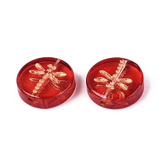 Perles de verre transparentes de peinture de cuisson&nbsp;DGLA-N018-30F