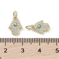 Echte 18 Karat vergoldete Messing Micro Pave Zirkonia Anhänger&nbsp;KK-L209-065G-03