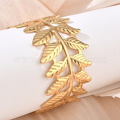 304ステンレススチール製カフバングル  葉  ゴールドカラー  内径：1.97インチ（5cm）&nbsp;SA-CBA46AF-34G