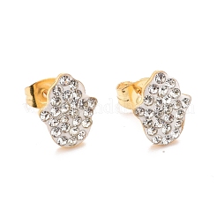 Серьги-гвоздики из нержавеющей стали 304 с эмалью EJEW-B009-19G