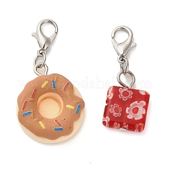 Подвесные украшения из акрила и драгоценных камней HJEW-XCP0001-23