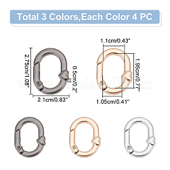 12шт 3 стиля сплава пружинные кольца ворот FIND-WR0008-94