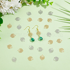 80 шт. 2-цветные долговечные латунные подвески-соединители с покрытием&nbsp;KK-UN0003-18