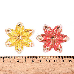 Подвески-коннекторы из прозрачного акрила с принтом в виде цветка&nbsp;OACR-T028-26