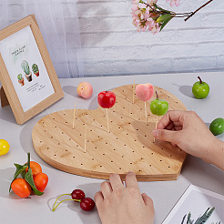 Expositores de piruletas de bambú con forma de corazón&nbsp;ODIS-WH0030-87