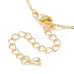 Ожерелье с подвеской в виде слова «да» из прозрачного кубического циркония&nbsp;NJEW-JN04330-01