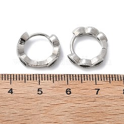 Серьги-кольца из латуни с микро-паве из фианита EJEW-K083-34P-A