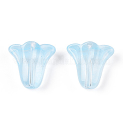 Спрей окрашены прозрачные стеклянные бусины GLAA-D006-20G