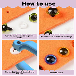 Пластиковый безопасный глаз для вязания крючком&nbsp;TOOL-WH0001-77A