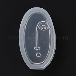 3d абстрактная форма для изготовления свечей с женским лицом X-DIY-P052-04