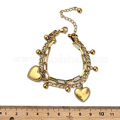 Многорядные браслеты из нержавеющей стали 304 BJEW-Q040-05G