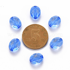 透明なアクリルビーズ  オーバル  藤紫色  10x8x5.5mm  穴：1.5mm  約1550個/500g&nbsp;TACR-S154-18A-86