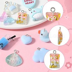 1 пакетик подвесок из смолы&nbsp;RESI-FS0002-22