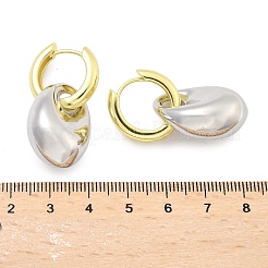 Серьги-кольца из латуни для женщин EJEW-U057-06B-04GP