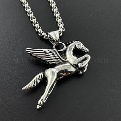 Мужские панк-кулоны в виде летящей лошади из нержавеющей стали 304 MG5472