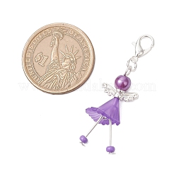 5 шт. подвеска в виде цветка-ангела из стекла и акрила HJEW-JM03563-01