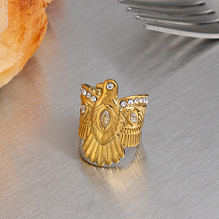 Offene Manschettenringe aus 304 Edelstahl mit Mikropflaster und Zirkonia&nbsp;NZ1589