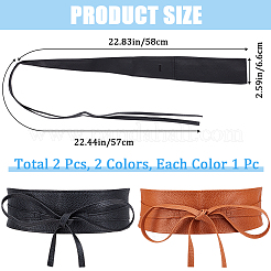 2 шт. 2-х цветные обхватывающие пояса из искусственной кожи AJEW-CP0008-08B