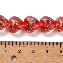 Нити стеклянных бусин из дихроичной фольги ручной работы&nbsp;DICH-U001-03G