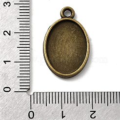 Овальные двусторонняя сплава сеттинги подвеска кабошон X-PALLOY-N0088-15AB-NF