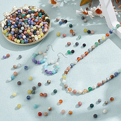 750 шт. 15 вида бусин из натуральных смешанных камней G-ME0001-03