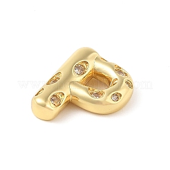 Кулон из латуни с прозрачным кубическим цирконием KK-Z046-01G-P