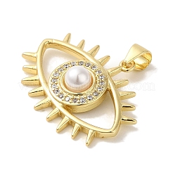 Покрытие стойки латунь микропаве прозрачные подвески из кубического циркония&nbsp;KK-P267-10G